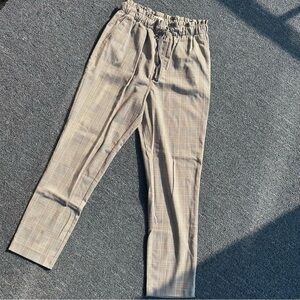 Abercrombie and Fitch Paper Bag Waist Trousers Plaid Medium LONG